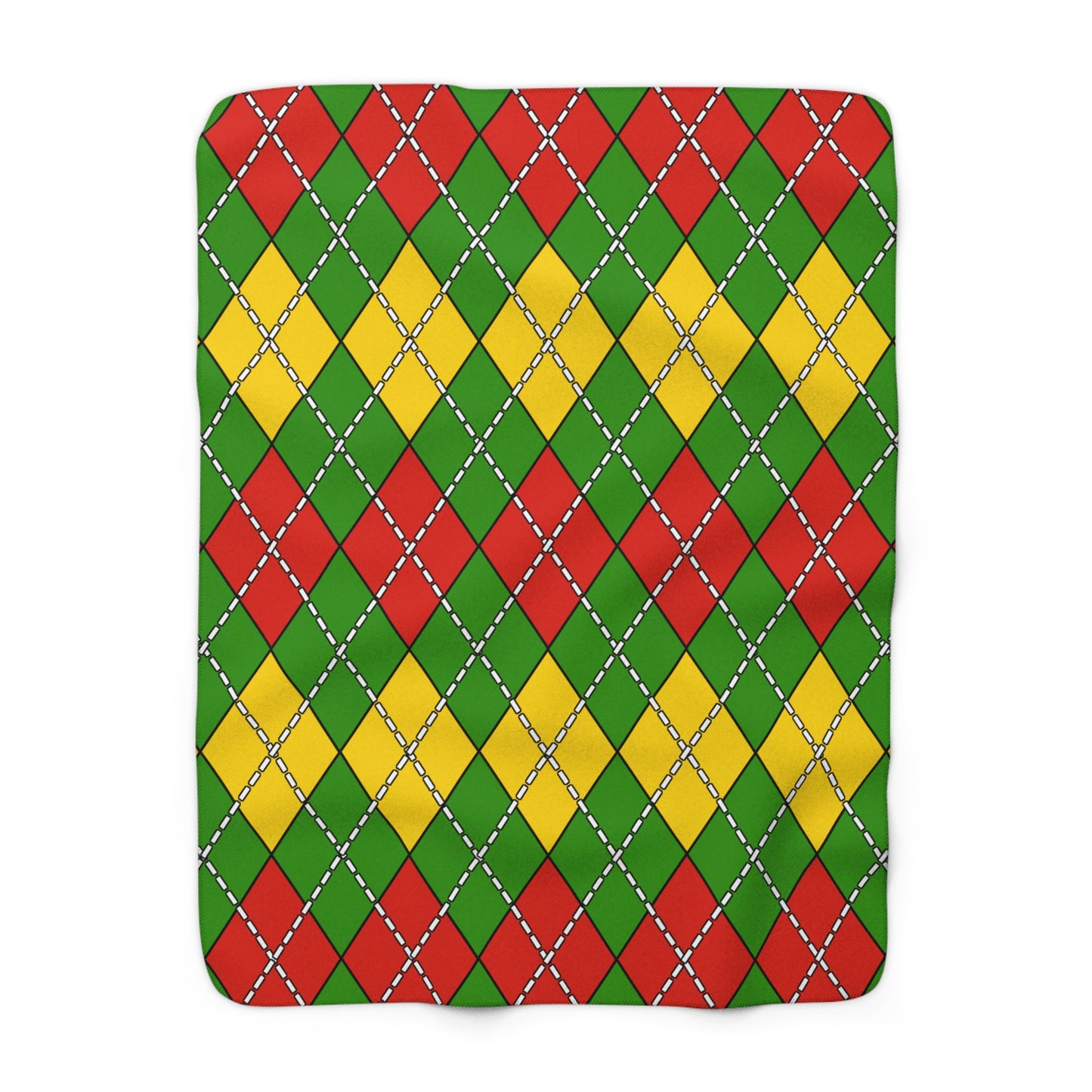 Benin Retro Argyle Blanket Throw