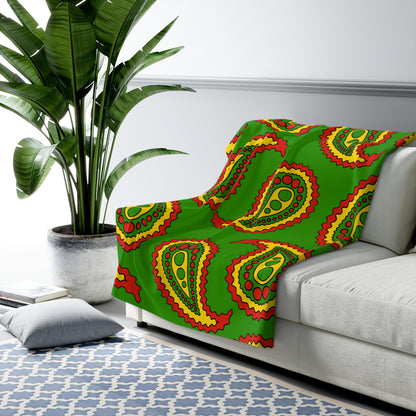 Benin Retro Paisley Blanket Throw