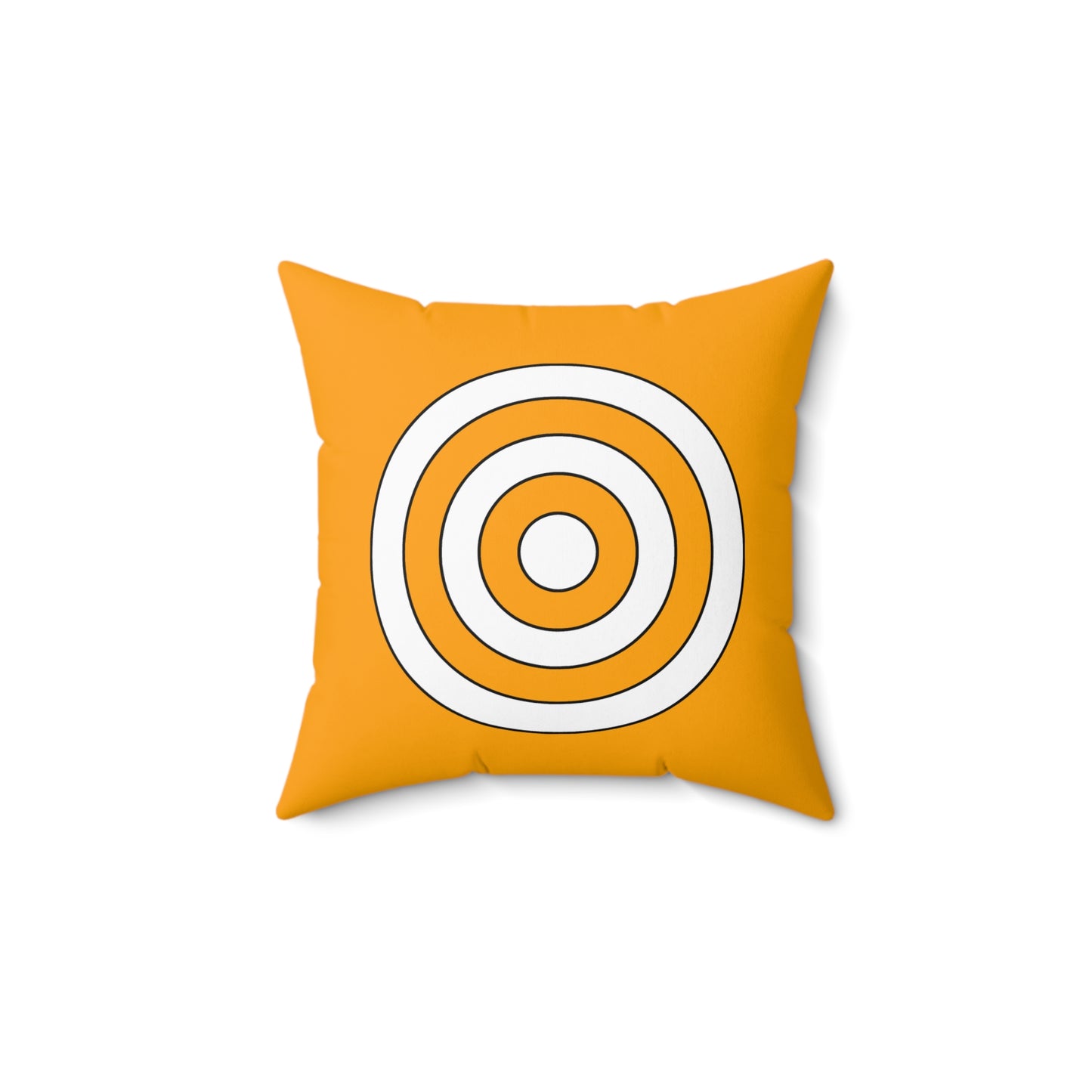 Orange, White Retro Target Cushion Pillow