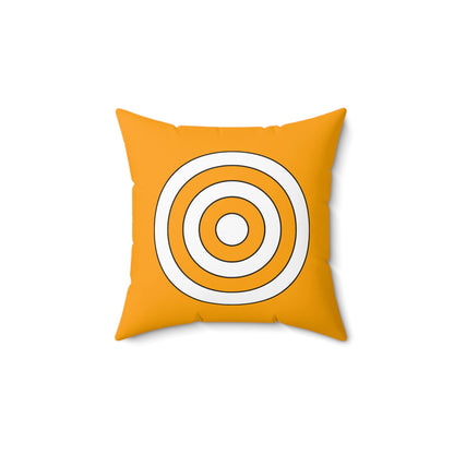 Orange, White Retro Target Cushion Pillow