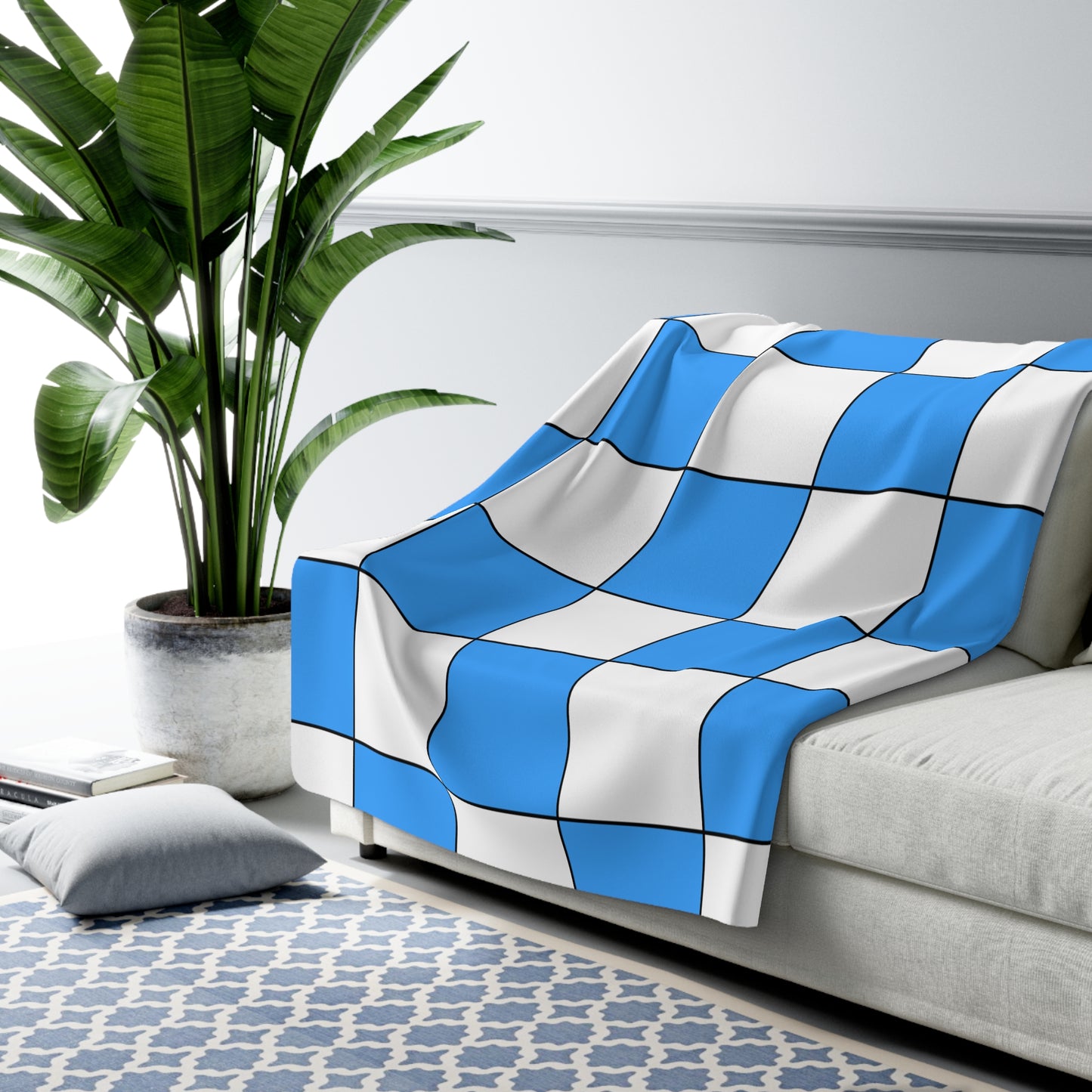Somalia Retro Check Blanket Throw