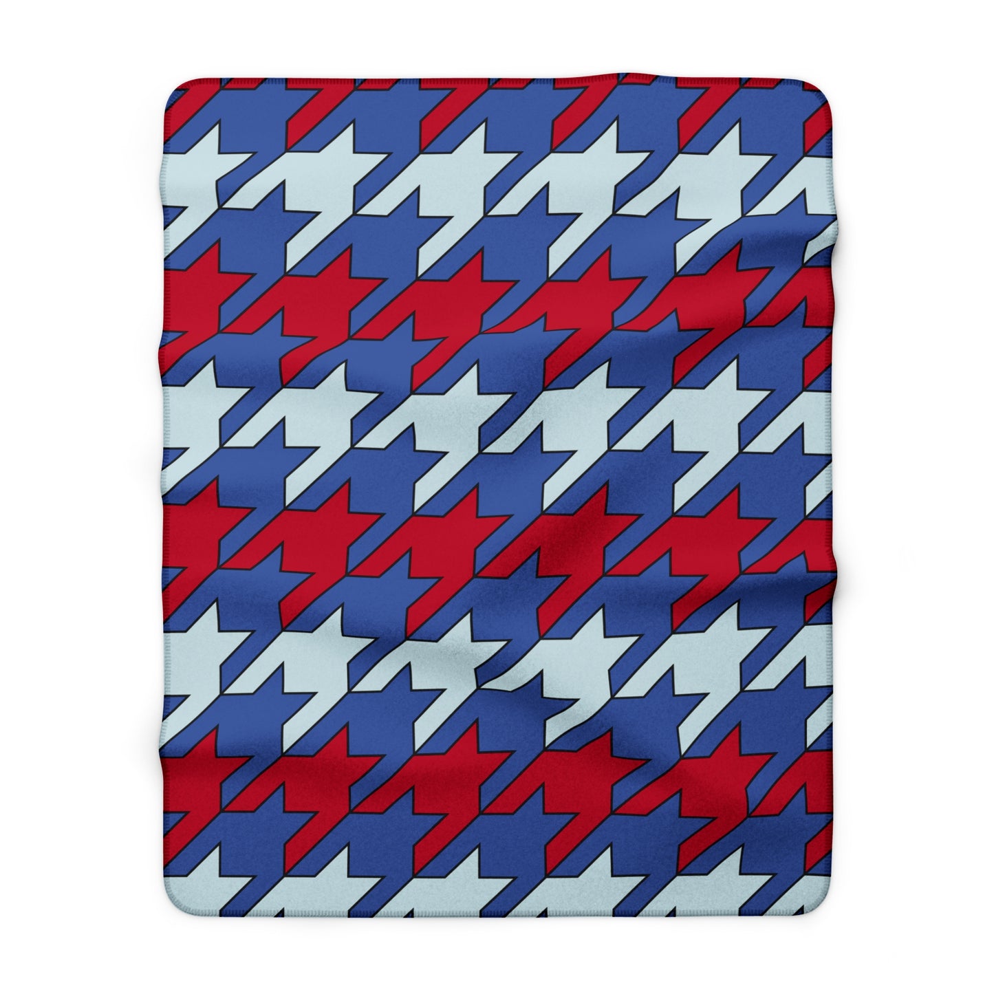 Guam Retro Houndstooth Blanket Throw