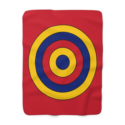 Venezuela Retro Target Blanket Throw