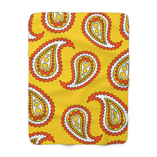Bhutan Retro Paisley Blanket Throw