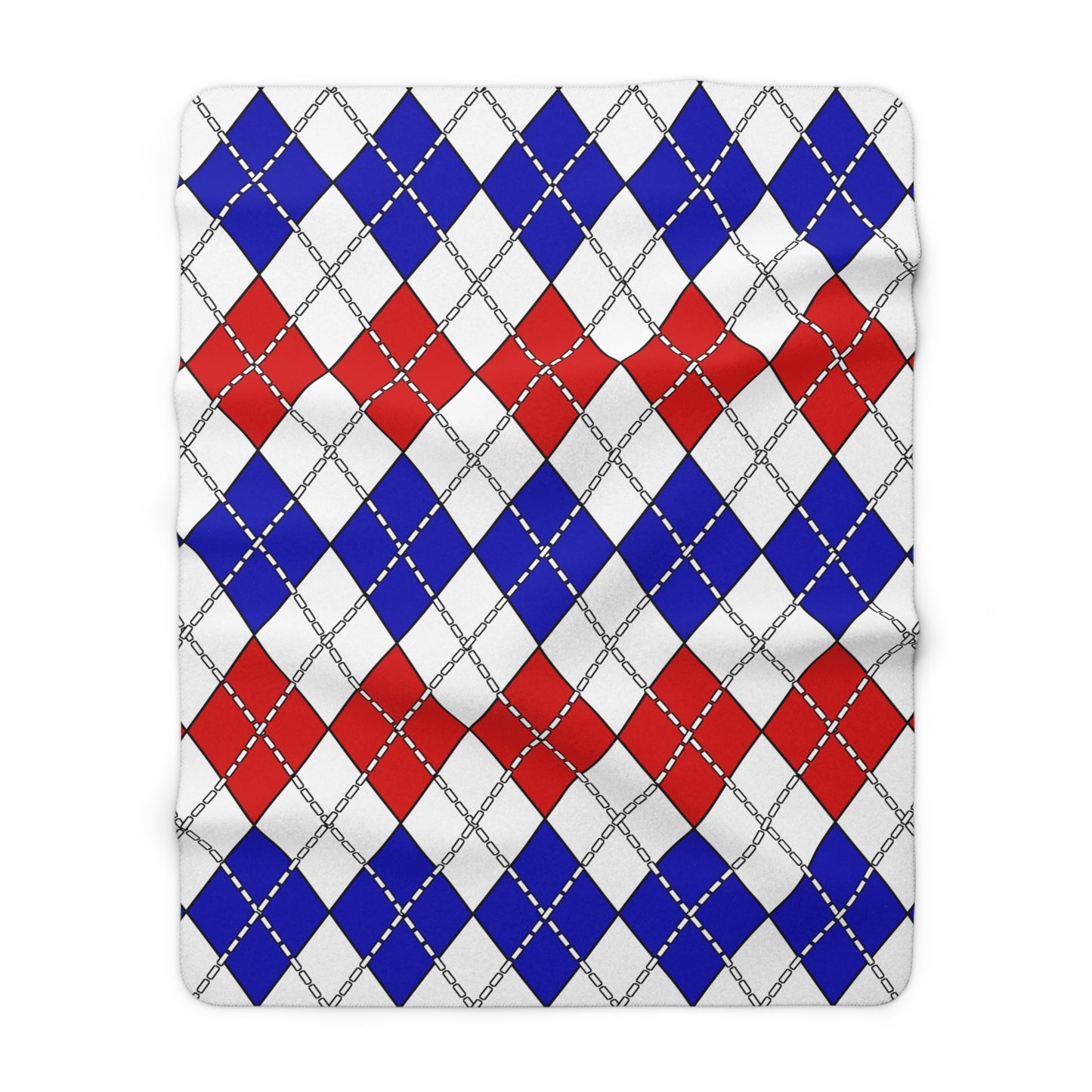Costa Rica Retro Argyle Blanket Throw
