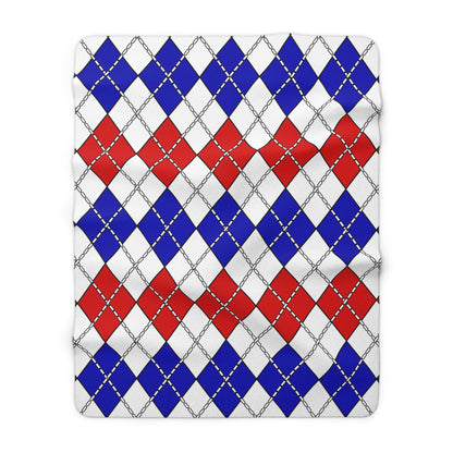 Costa Rica Retro Argyle Blanket Throw