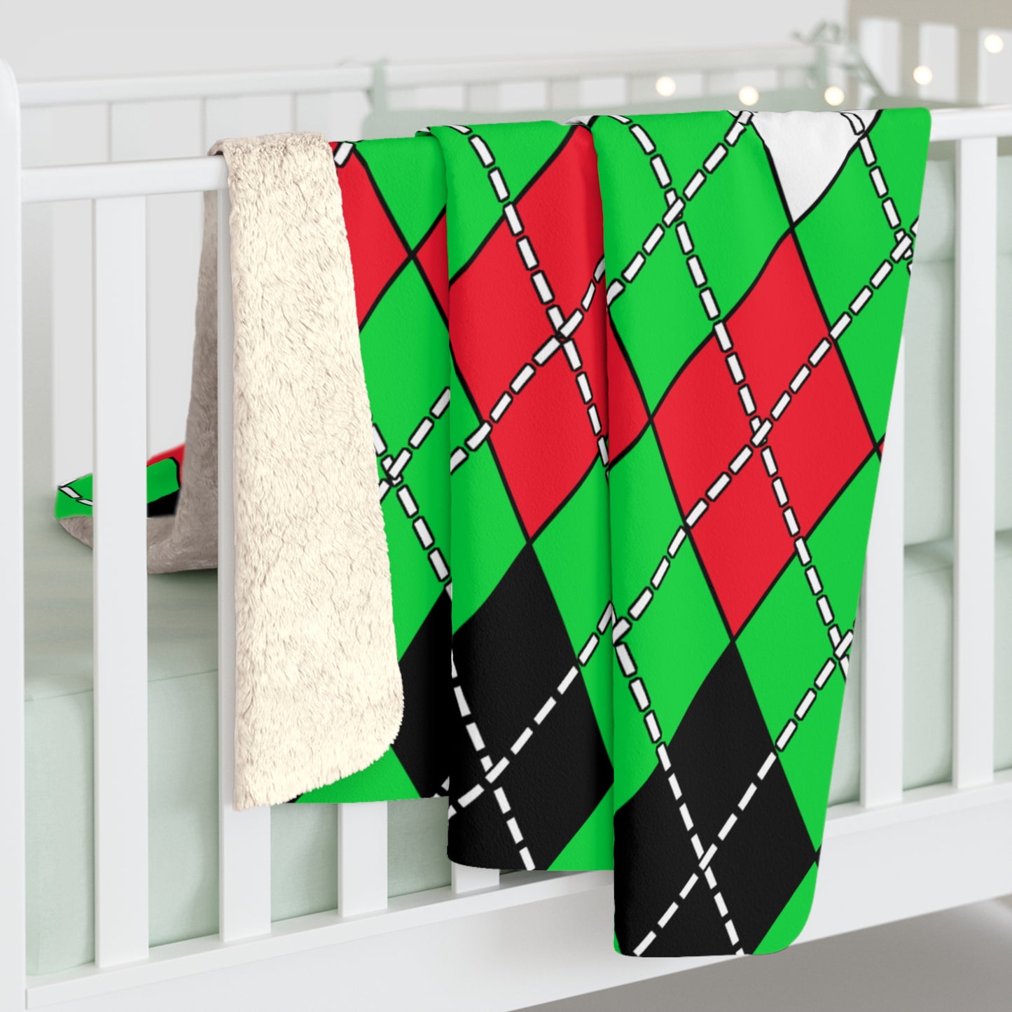 Kuwait Retro Argyle Blanket Throw