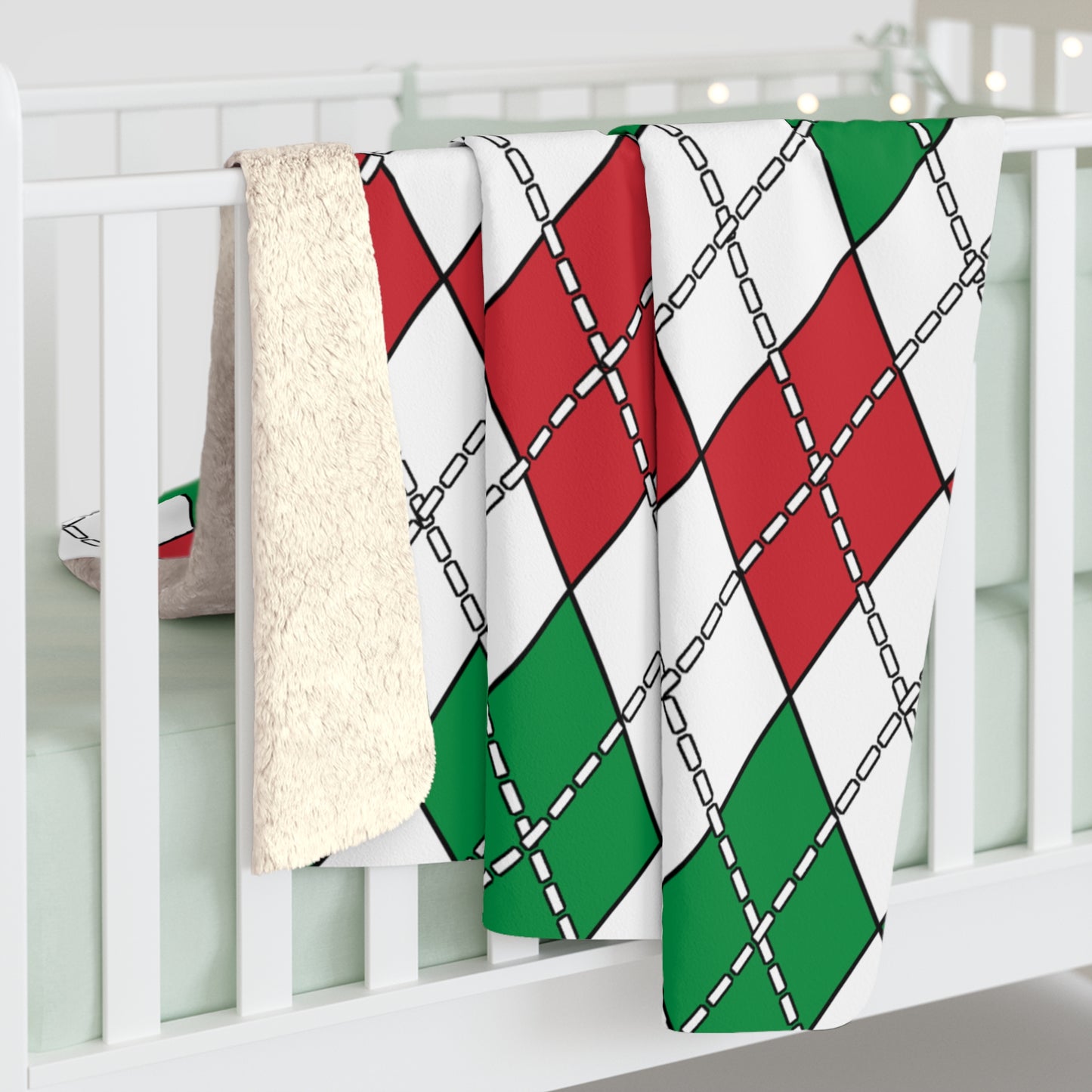 Italy Retro Argyle Blanket Throw