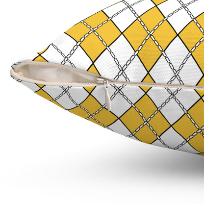 United States Virgin Islands Retro Argyle Cushion Pillow