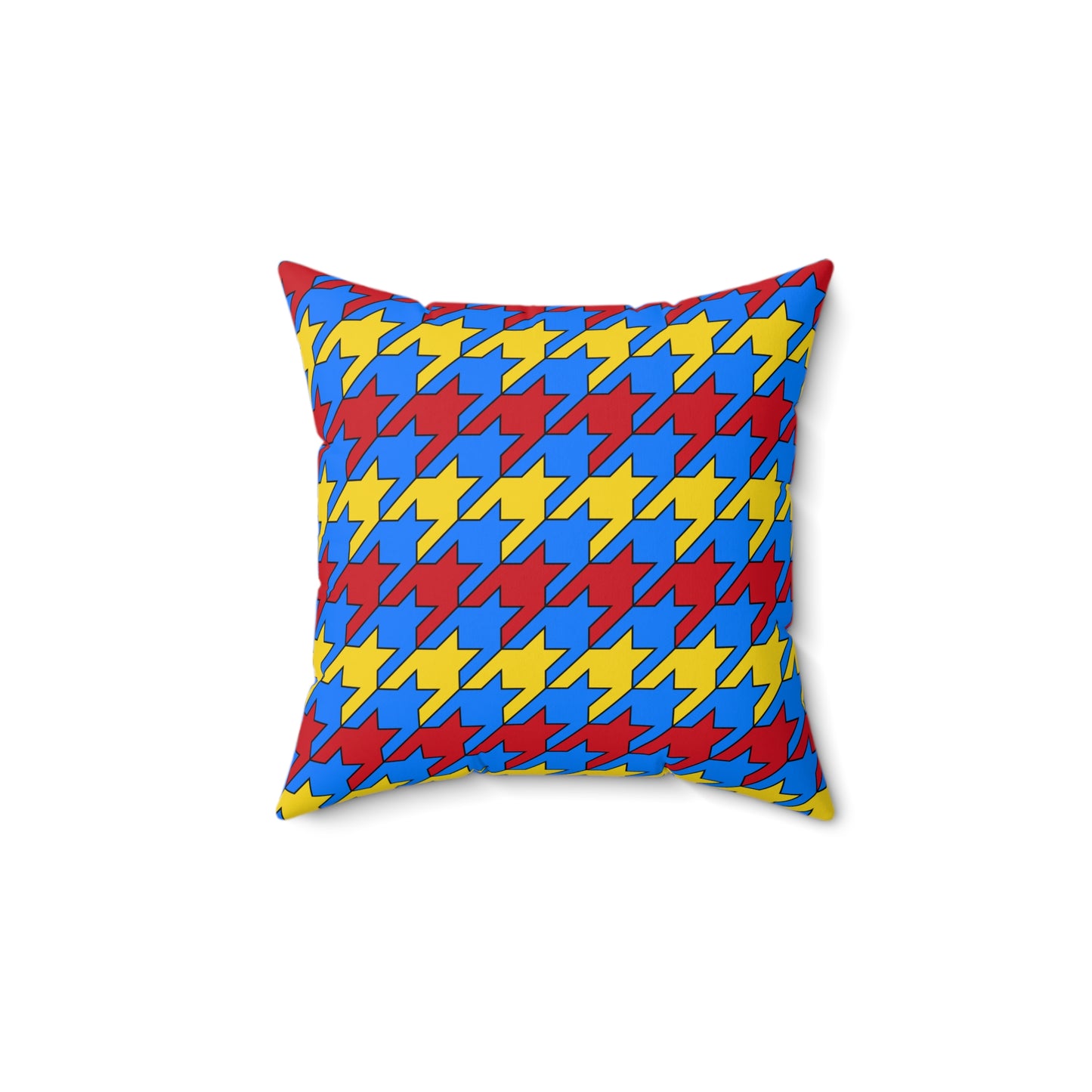Democratic Republic of the Congo Retro Houndstooth Cushion Pillow