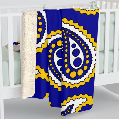 Bosnia And Herzegovina Retro Paisley Blanket Throw