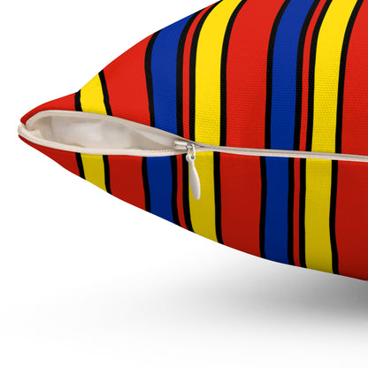 Romania Retro Stripes Cushion Pillow