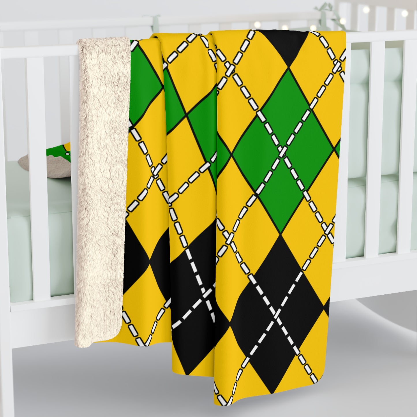 Jamaica Retro Argyle Blanket Throw