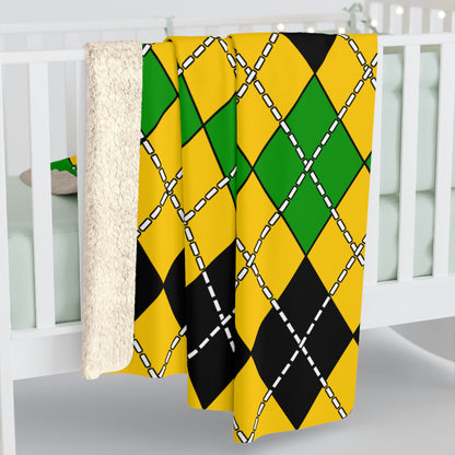 Jamaica Retro Argyle Blanket Throw