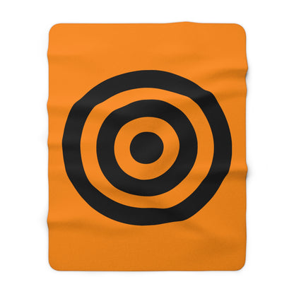 Dark Orange, Black Retro Target Blanket Throw