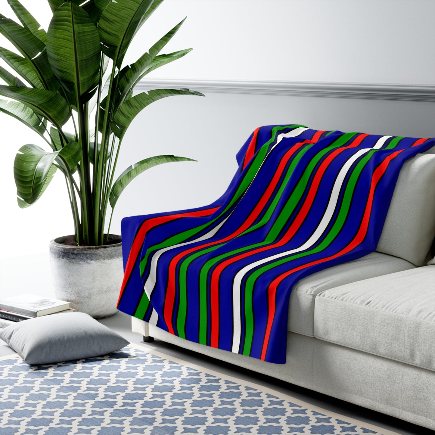 Gambia Retro Stripes Blanket Throw