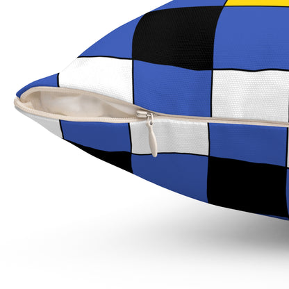 Eswatini Retro Check Cushion Pillow