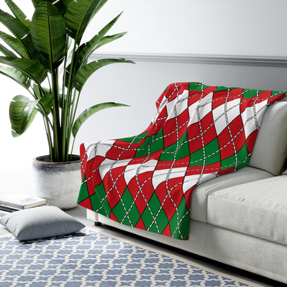 Belarus Retro Argyle Blanket Throw