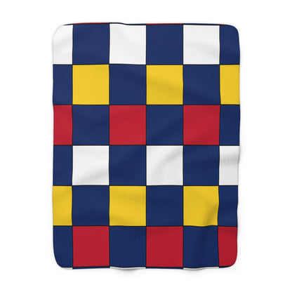 Turks And Caicos Islands Retro Check Blanket Throw