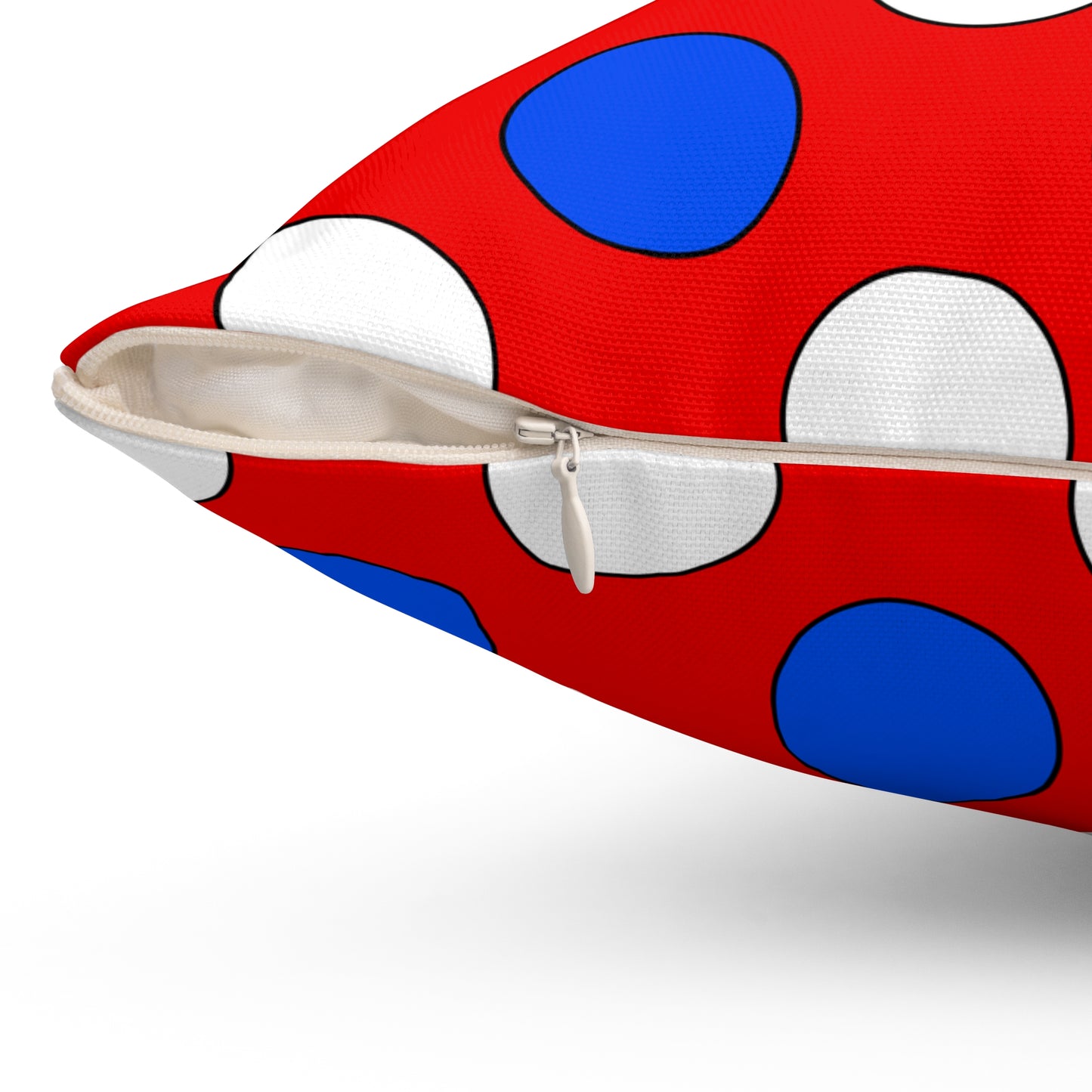 Puerto Rico Retro Polka Dots Cushion Pillow