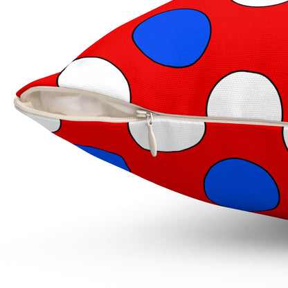 Puerto Rico Retro Polka Dots Cushion Pillow
