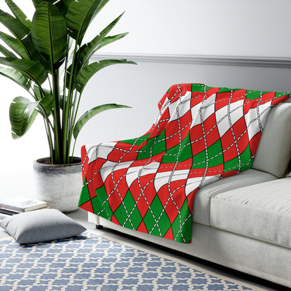 Oman Retro Argyle Blanket Throw