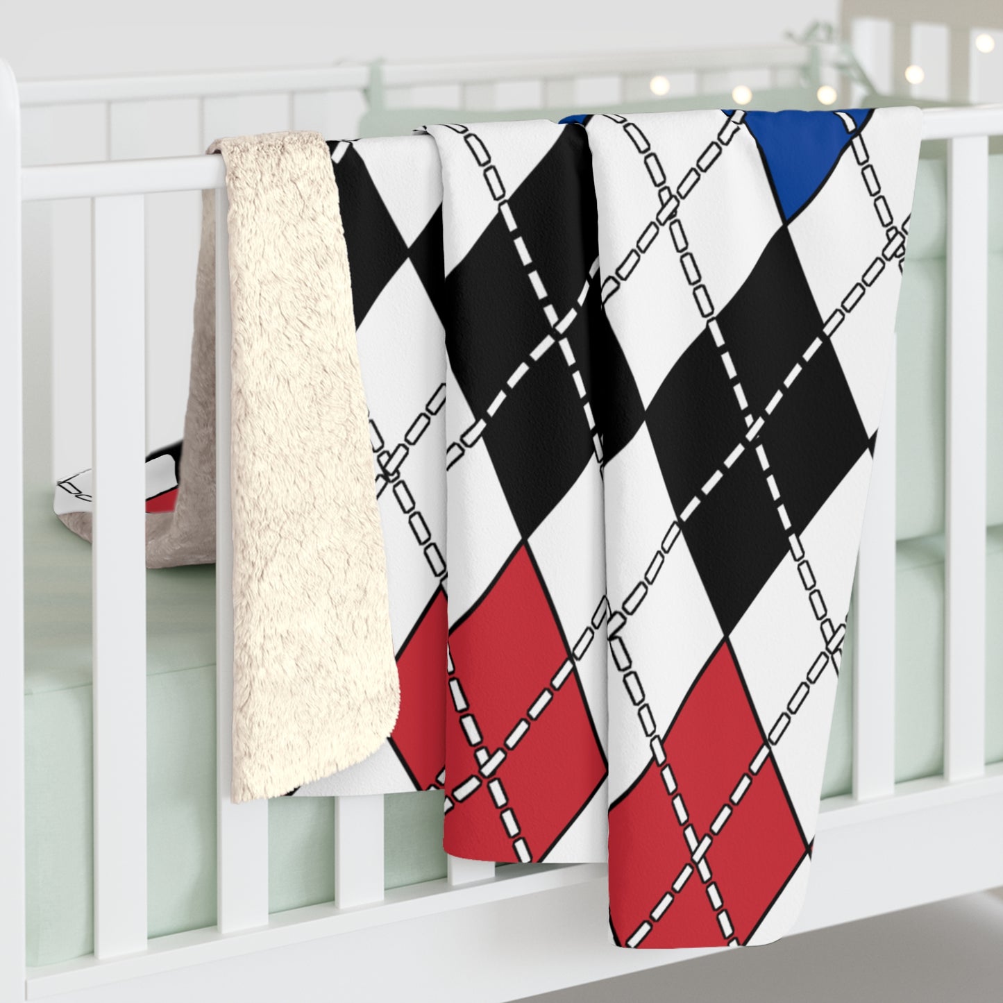 Republic Of Korea Retro Argyle Blanket Throw