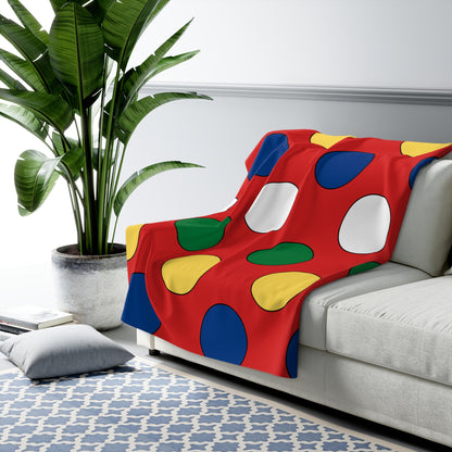 Seychelles Retro Polka Dots Blanket Throw