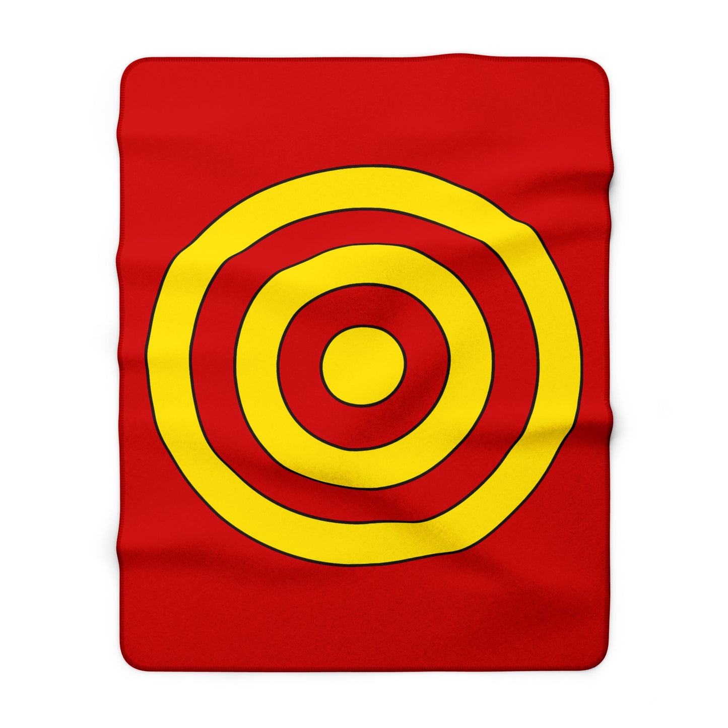 North Macedonia Retro Target Blanket Throw