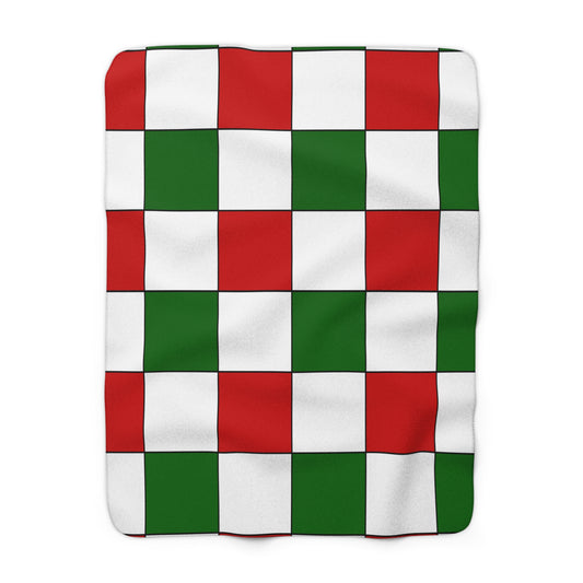 Tajikistan Retro Check Blanket Throw
