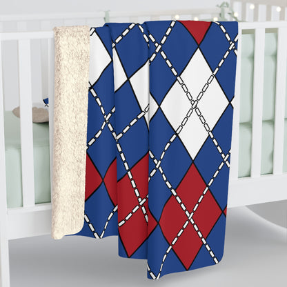 Caribbean Netherlands Retro Argyle Blanket Throw