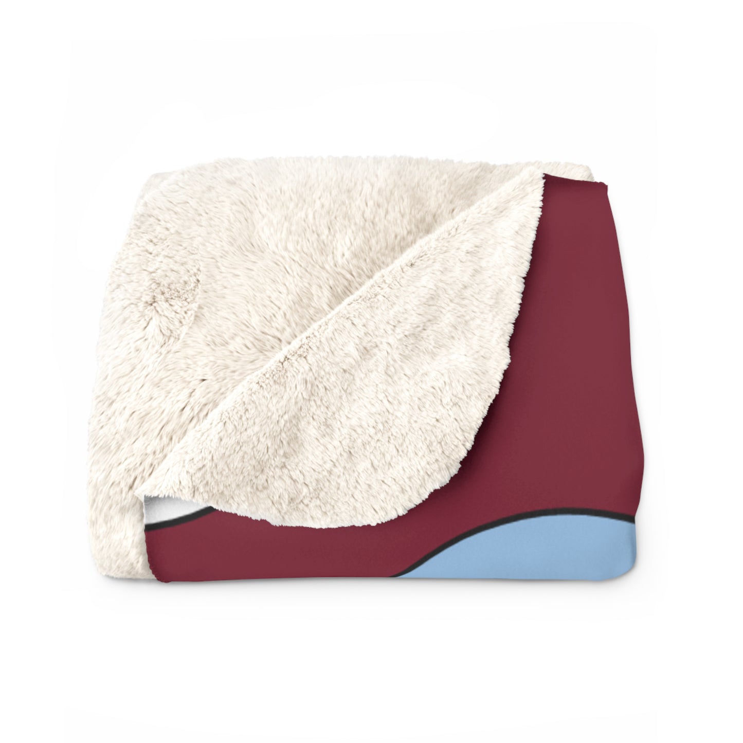 Claret, Blue, White Retro Polka Blanket Throw