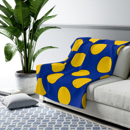 European Union Retro Polka Dots Blanket Throw