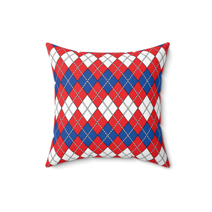 Slovakia Retro Argyle Cushion Pillow