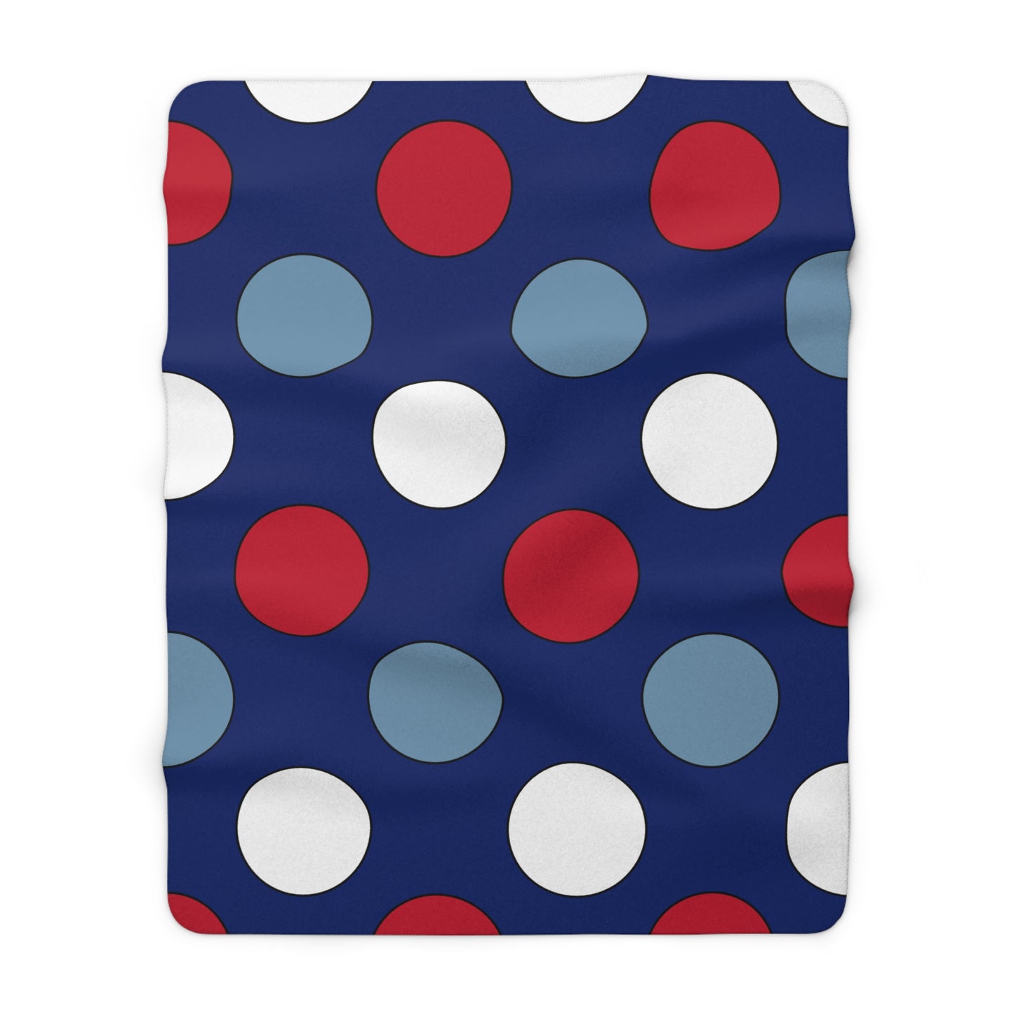 Falkland Islands Retro Polka Dots Blanket Throw