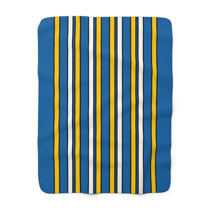 Canary Islands Retro Stripes Blanket Throw
