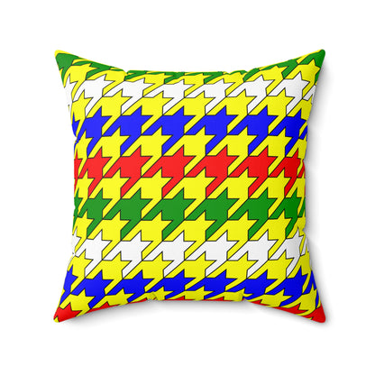 Central African Republic Retro Houndstooth Cushion Pillow