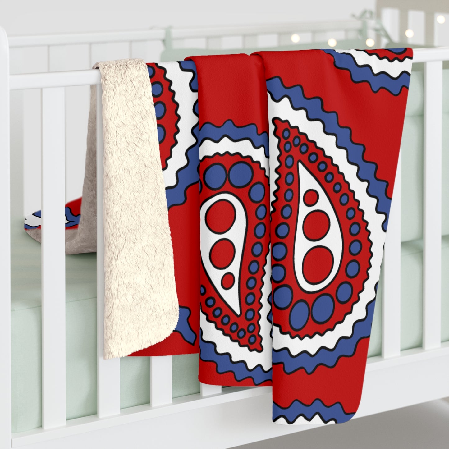 Democratic Peoples Republic Of Korea Retro Paisley Blanket Throw