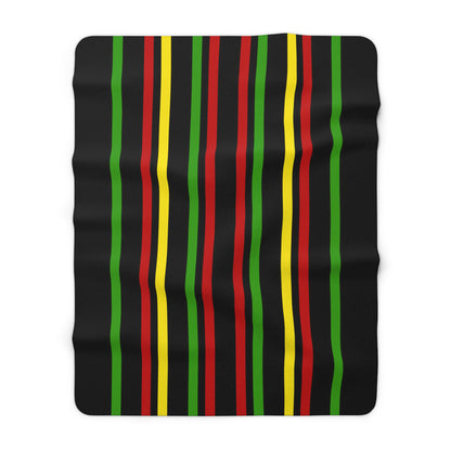 Saint Kitts And Nevis Retro Stripes Blanket Throw