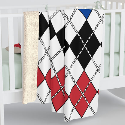 Republic Of Korea Retro Argyle Blanket Throw