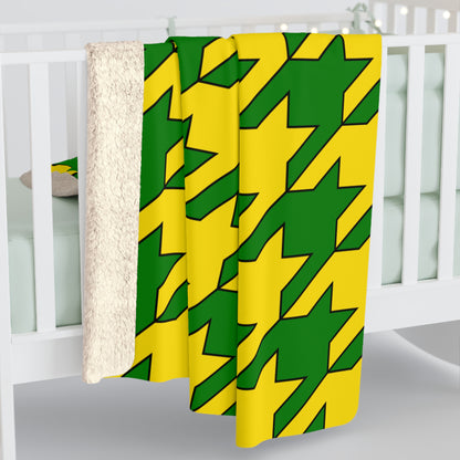 Cocos Islands Retro Houndstooth Blanket Throw