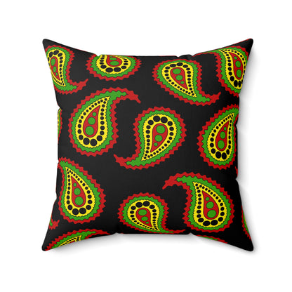 Saint Kitts And Nevis Retro Paisley Cushion Pillow