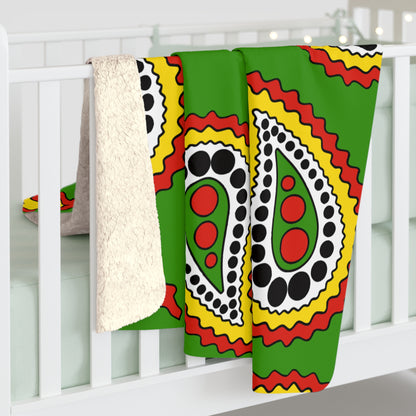 Guyana Retro Paisley Blanket Throw
