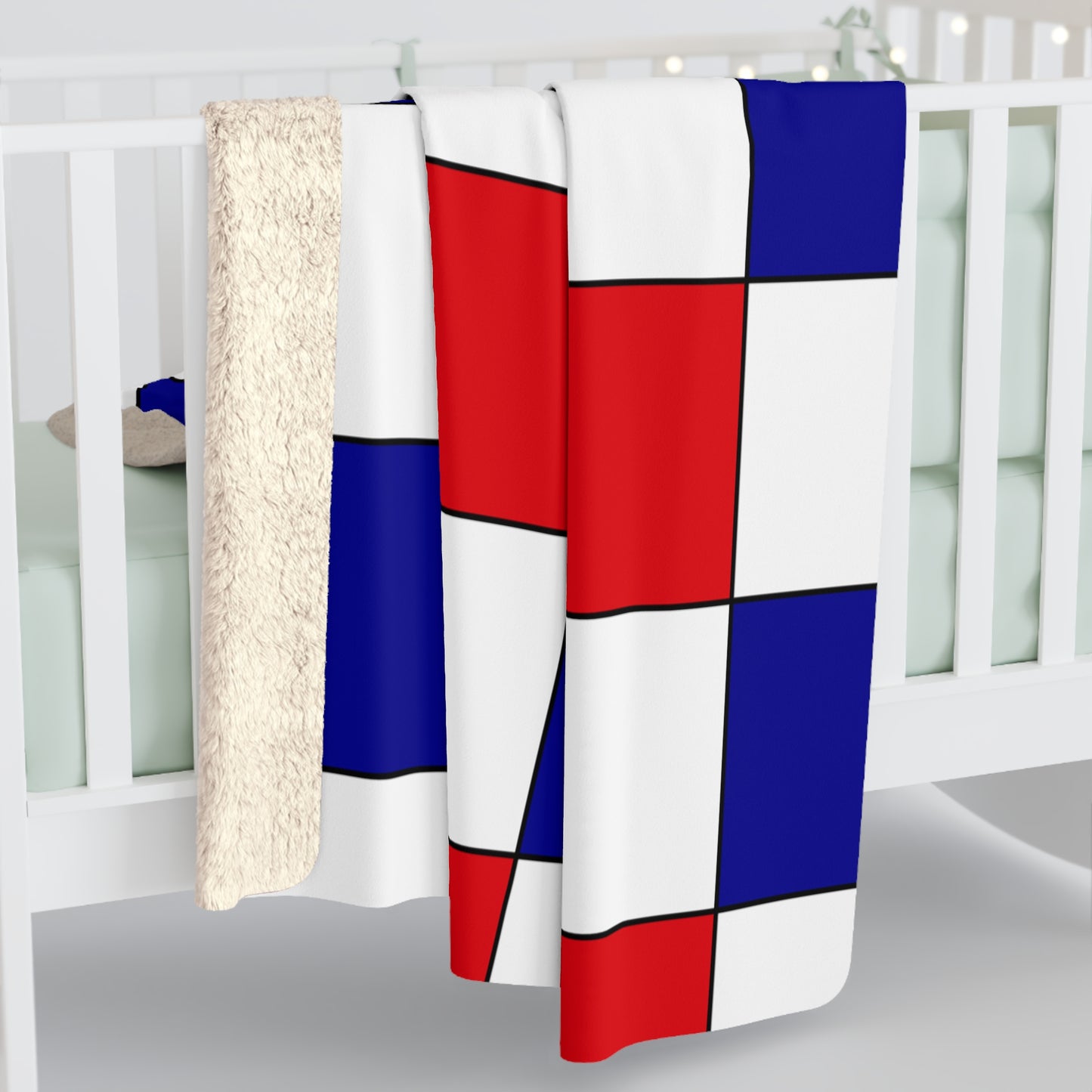 French Guiana Retro Check Blanket Throw