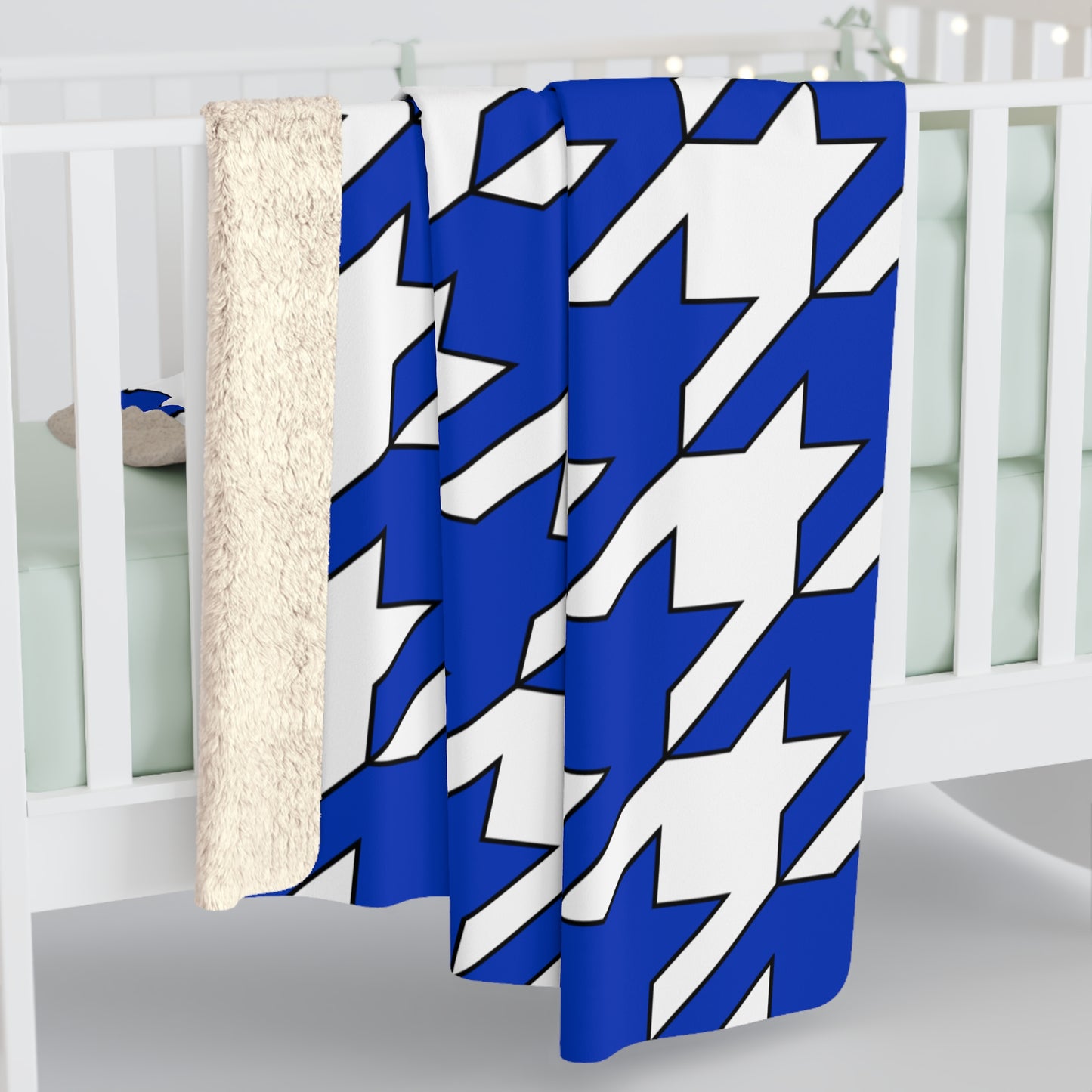 Israel Retro Houndstooth Blanket Throw