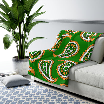India Retro Paisley Blanket Throw