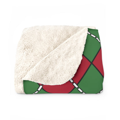 Suriname Retro Argyle Blanket Throw