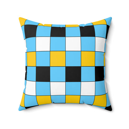 Saint Lucia Retro Check Cushion Pillow