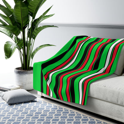 Kuwait Retro Stripes Blanket Throw