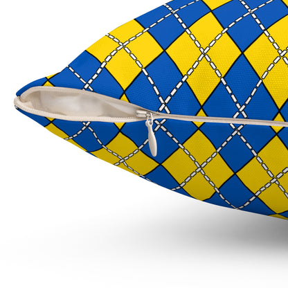 Ukraine Retro Argyle Cushion Pillow